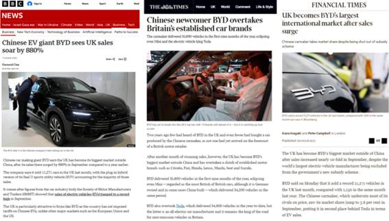 英国成比亚迪最大海外单一市场,两年布局百家门店覆盖全境主要地区